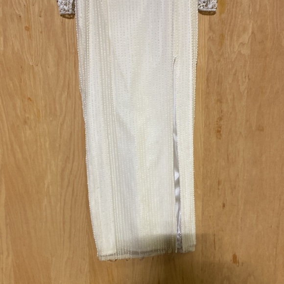 Ivory sequined formal gown - Picture 3 of 13